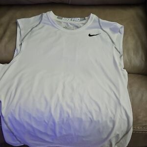 Nike Pro White Sleeveless Top